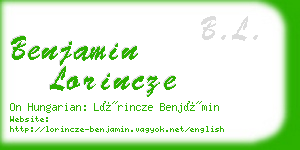 benjamin lorincze business card